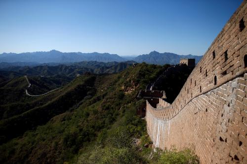 A section of the Great Wall of China is pictured.