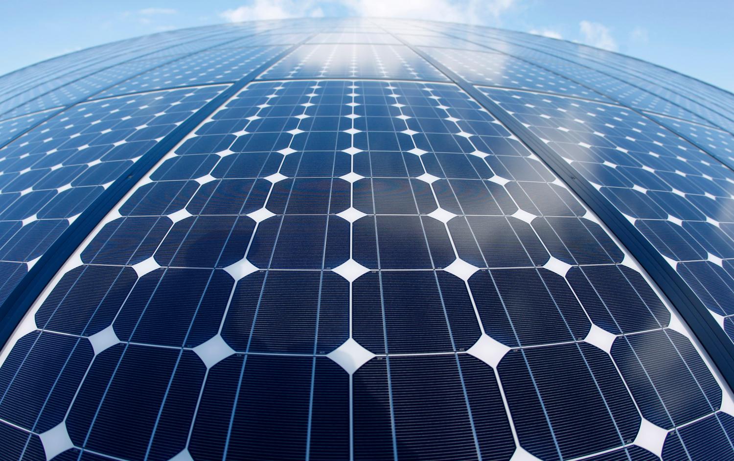 A view of solar panels, set up on what will be the biggest integrated solar panel roof of the world, in a farm in Weinbourg, Eastern France February 12, 2009.