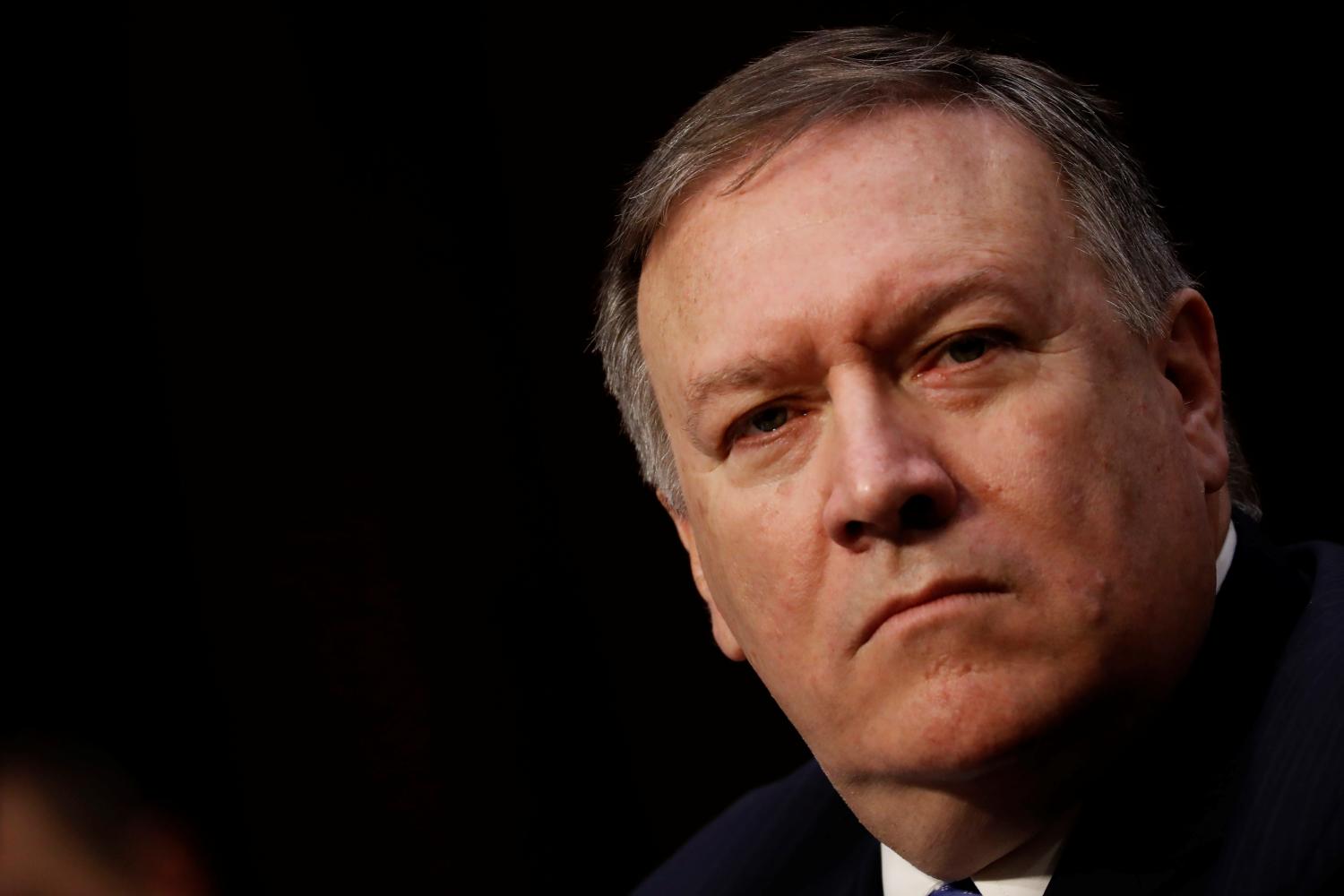 Central Intelligence Agency (CIA) Director Mike Pompeo testifies before the Senate Intelligence Committee on Capitol Hill in Washington, U.S., February 13, 2018. REUTERS/Aaron P. Bernstein - RC1F4C4B7B50