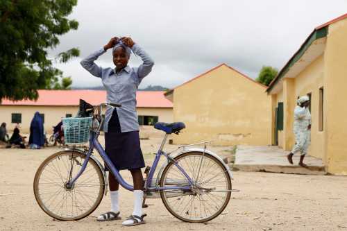 Picture of a student in northeast Nigeria.