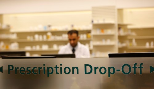 The pharmacy department drop-off station at the Safeway store in Wheaton, Maryland February 13, 2015. REUTERS/Gary Cameron (UNITED STATES) - WASEB2D1IJ001