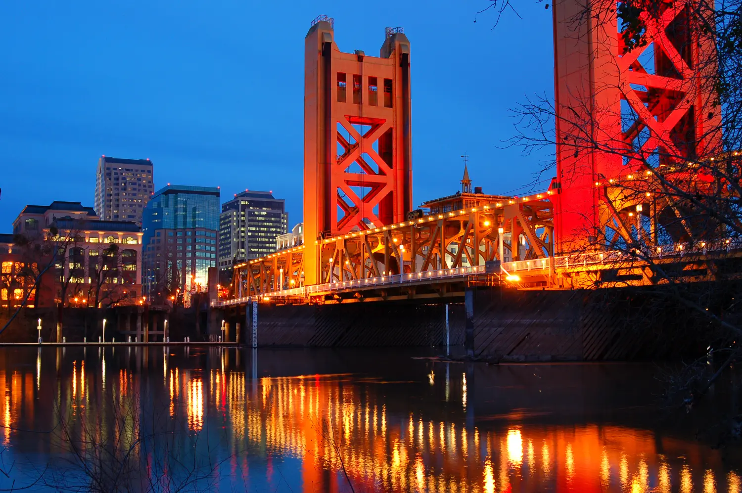 Tower Bridge in Downtown Sacramento