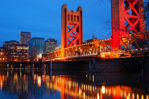 Tower Bridge in Downtown Sacramento