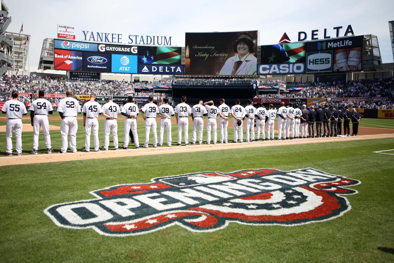 Tampa Bay Rays at New York Yankees for opening day of the 2018 MLB season.