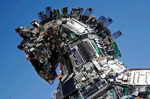 A close-up of the head of a "Cyber Horse", made from thousands of infected computer and cell phone bits, is seen on display at the entrance to the annual Cyberweek conference at Tel Aviv University, Israel June 20, 2016. REUTERS/Amir Cohen     TPX IMAGES OF THE DAY      - D1AETKZFLPAB