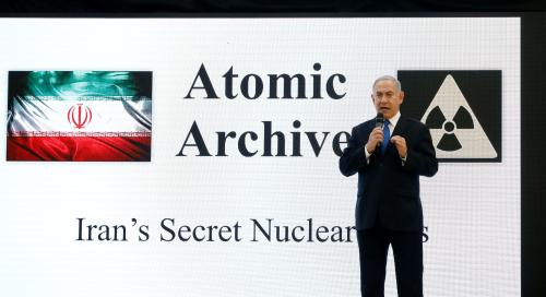 REFILE - CORRECTING ACTION Israeli Prime minister Benjamin Netanyahu speaks during a news conference at the Ministry of Defence in Tel Aviv, Israel, April 30, 2018. REUTERS/ Amir Cohen - RC13A39FB630