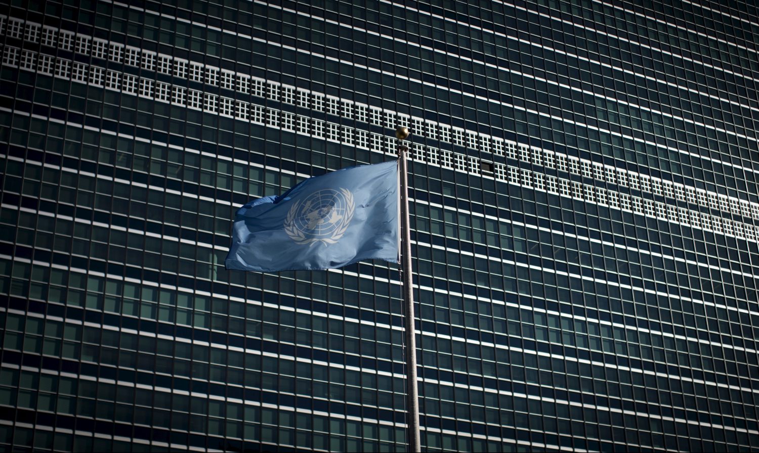 The United Nations flag flies in front of the Secretariat Building at the United Nations headquarters in New York City September 18, 2015. As leaders from almost 200 nations gather for the annual general assembly at the United Nations, the world body created 70 years ago, Reuters photographer Mike Segar documented quieter moments at the famed 18-acre headquarters on Manhattan's East Side. The U.N., established as the successor to the failed League of Nations after World War Two to prevent a similar conflict from occurring again, attracts more than a million visitors every year to its iconic New York site. The marathon of speeches and meetings this year will address issues from the migrant crisis in Europe to climate change and the fight against terrorism. REUTERS/Mike SegarPICTURE 3 OF 30 FOR WIDER IMAGE STORY "INSIDE THE UNITED NATIONS HEADQUARTERS"SEARCH "INSIDE UN" FOR ALL IMAGES  - GF10000219185