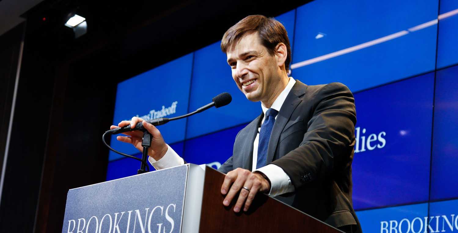Ted Gayer speaking at a Brookings event in Washington, D.C.
