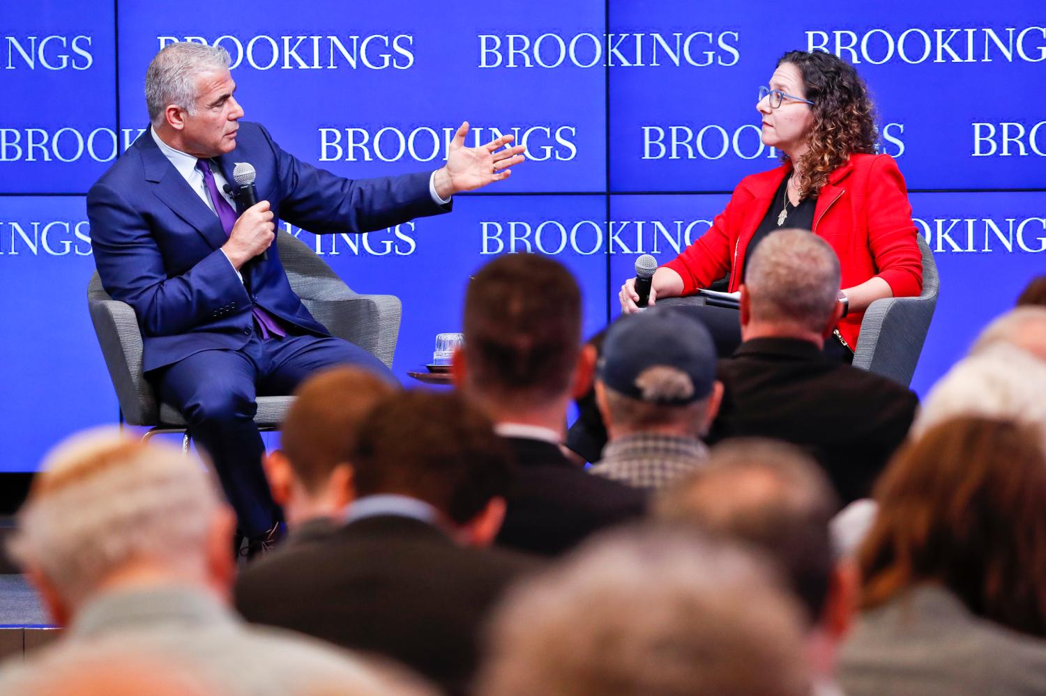 Yair Lapid and Tamara Wittes at Brookings.