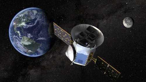 TESS, the Transiting Exoplanet Survey Satellite, is shown in this conceptual illustration obtained by Reuters on March 28, 2018.  NASA plans to send TESS into orbit from the Kennedy Space Center in Florida aboard a SpaceX Falcon 9 rocket set for blastoff sometime between April 16 and June on a two-year mission.    NASA's Goddard Space Flight Center/Handout via REUTERS   ATTENTION EDITORS - THIS IMAGE WAS PROVIDED BY A THIRD PARTY. - RC112CF93F70