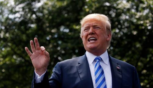 U.S. President Donald Trump talks to the media after meeting with North Korea's envoy Kim Yong Chol at the White House in Washington, U.S., June 1, 2018. REUTERS/Leah Millis - RC1C94450690