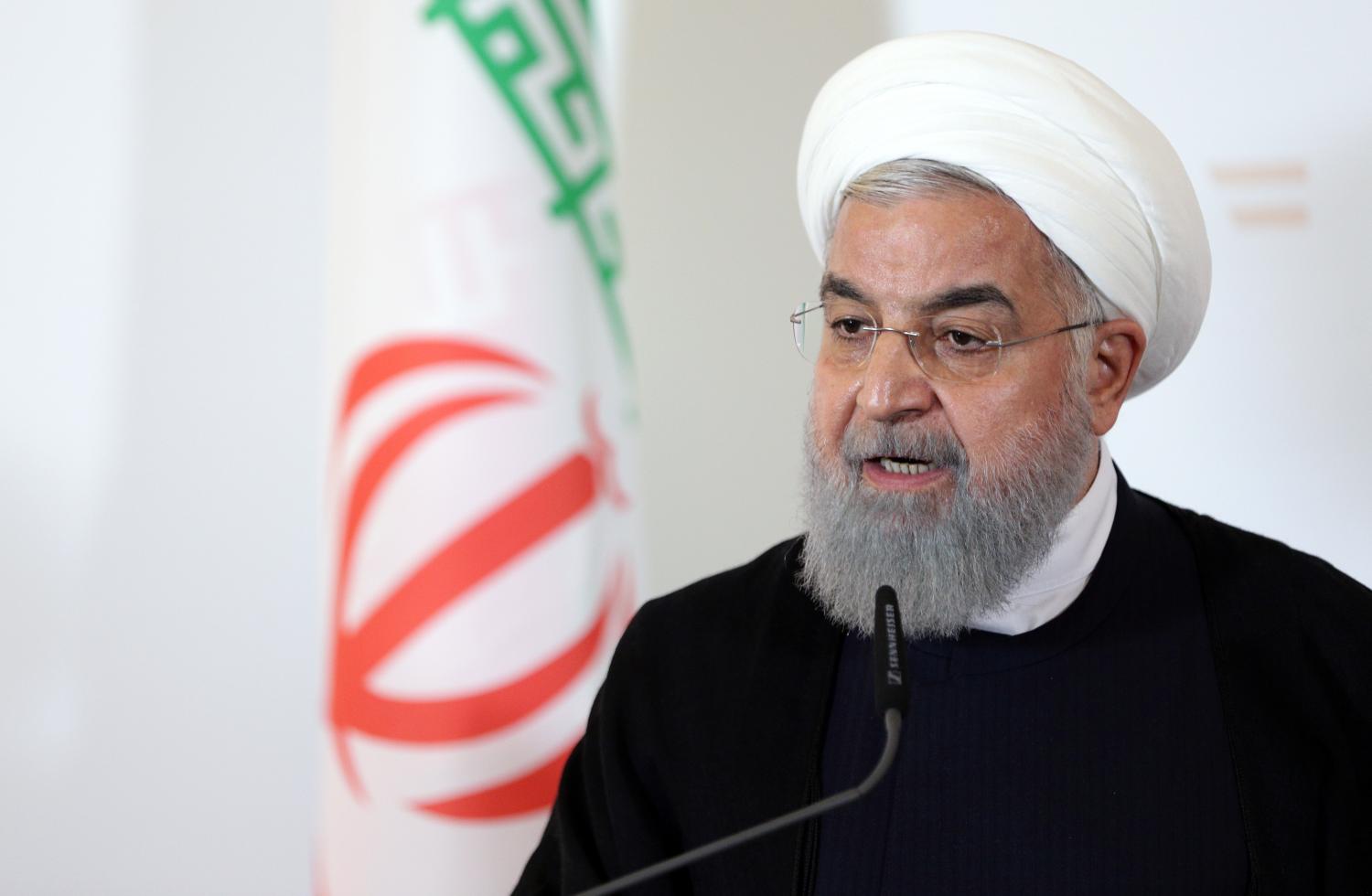 Iran's President Hassan Rouhani attends a news conference at the Chancellery in Vienna, Austria July 4, 2018. REUTERS/Lisi Niesner - RC1981F1CC40