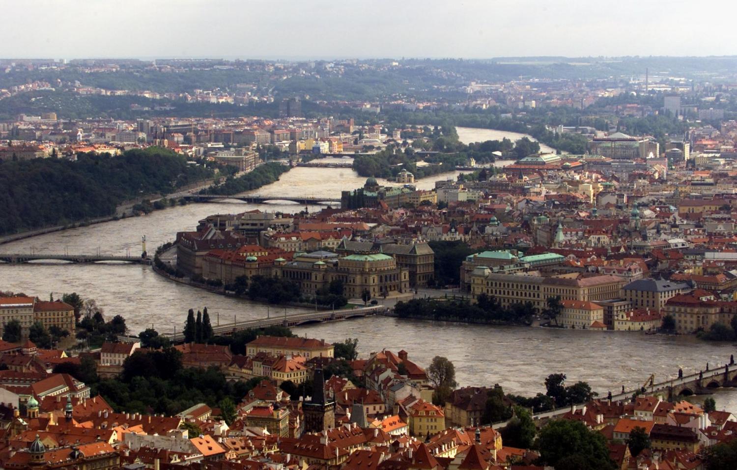 A general view of the Vltava river in Prague.