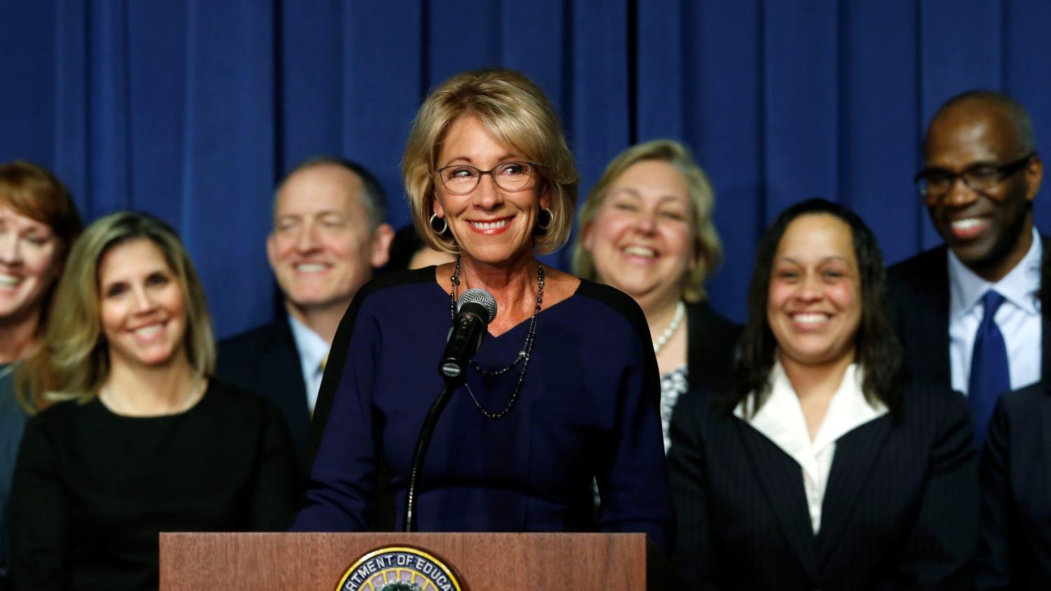 U.S. Education Secretary Betsy DeVos in Washington, D.C.