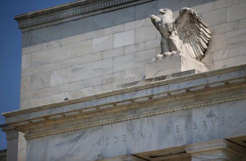 The Federal Reserve building pictured in Washington, U.S., July 16, 2018. REUTERS/Leah Millis - RC17D79ED940