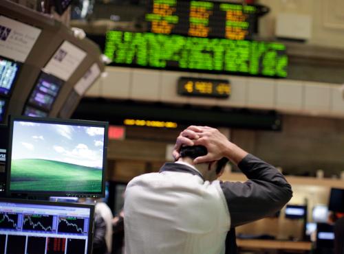 A trader works on the floor of the New York Stock Exchange August 4, 2011. Investors fled Wall Street in the worst stock-market selloff since the depths of the Great Recession in early 2009 in what has turned into a full-fledged correction. REUTERS/Brendan McDermid (UNITED STATES - Tags: BUSINESS IMAGES OF THE DAY) - GM1E7850E2U01