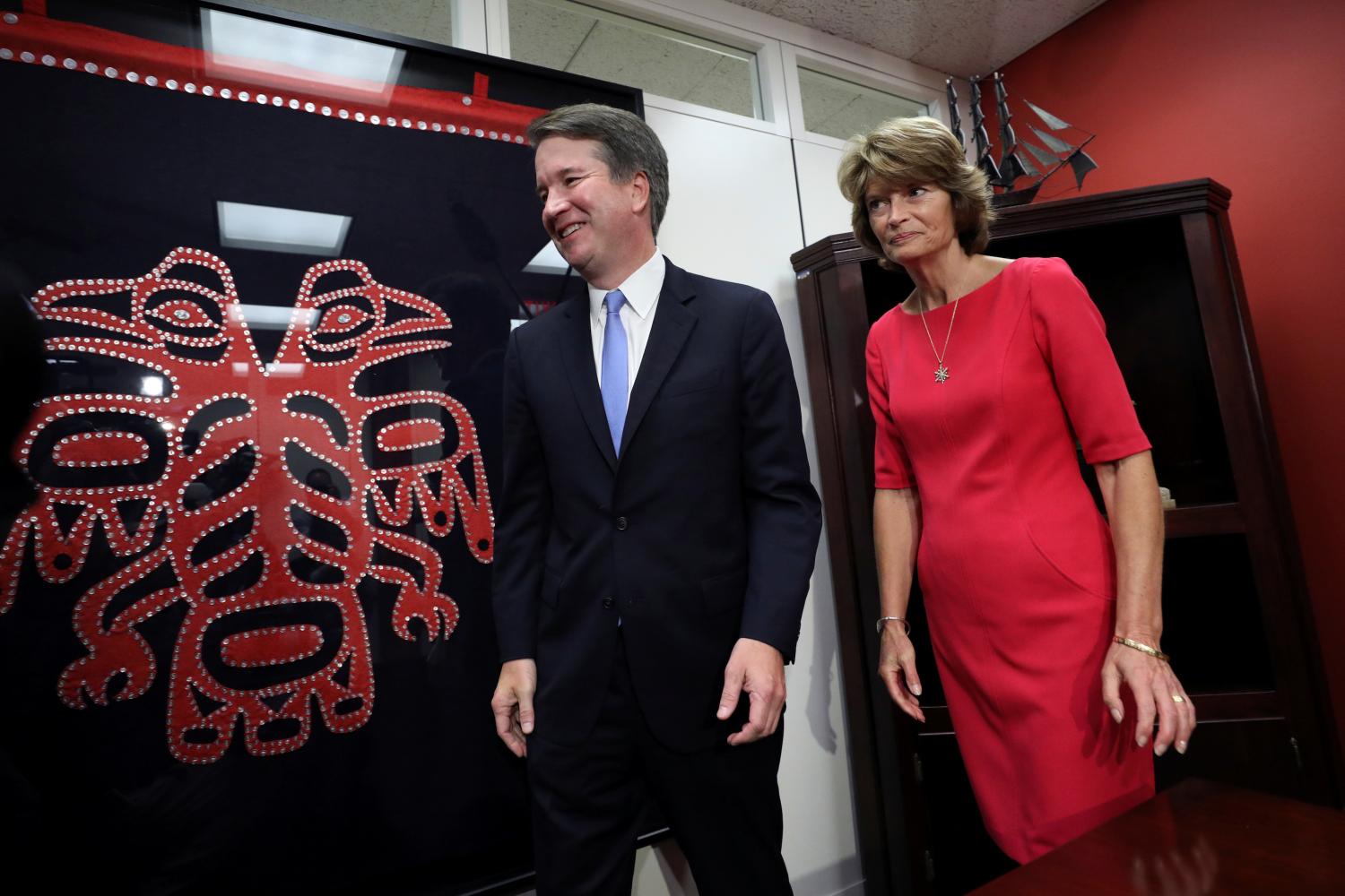 U.S. Supreme Court nominee Brett Kavanaugh meets with Senator Lisa Murkowski (R-AK) on Capitol Hill in Washington, U.S., August 23, 2018. REUTERS/Chris Wattie - RC1AF341E9A0