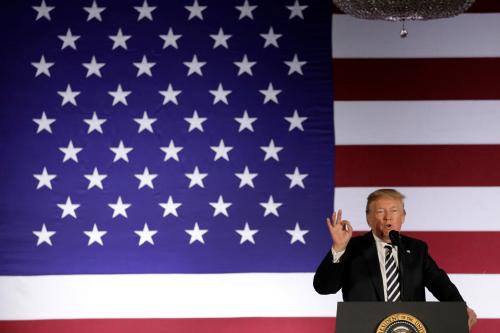 U.S. President Donald Trump speaks at campaign fundraising luncheon for Rep. Ted Budd (R-NC) and GOP congressional candidate Mark Harris at Carmel Country Club in Charlotte, NC, U.S., August 31, 2018. REUTERS/Yuri Gripas - RC177E185B70