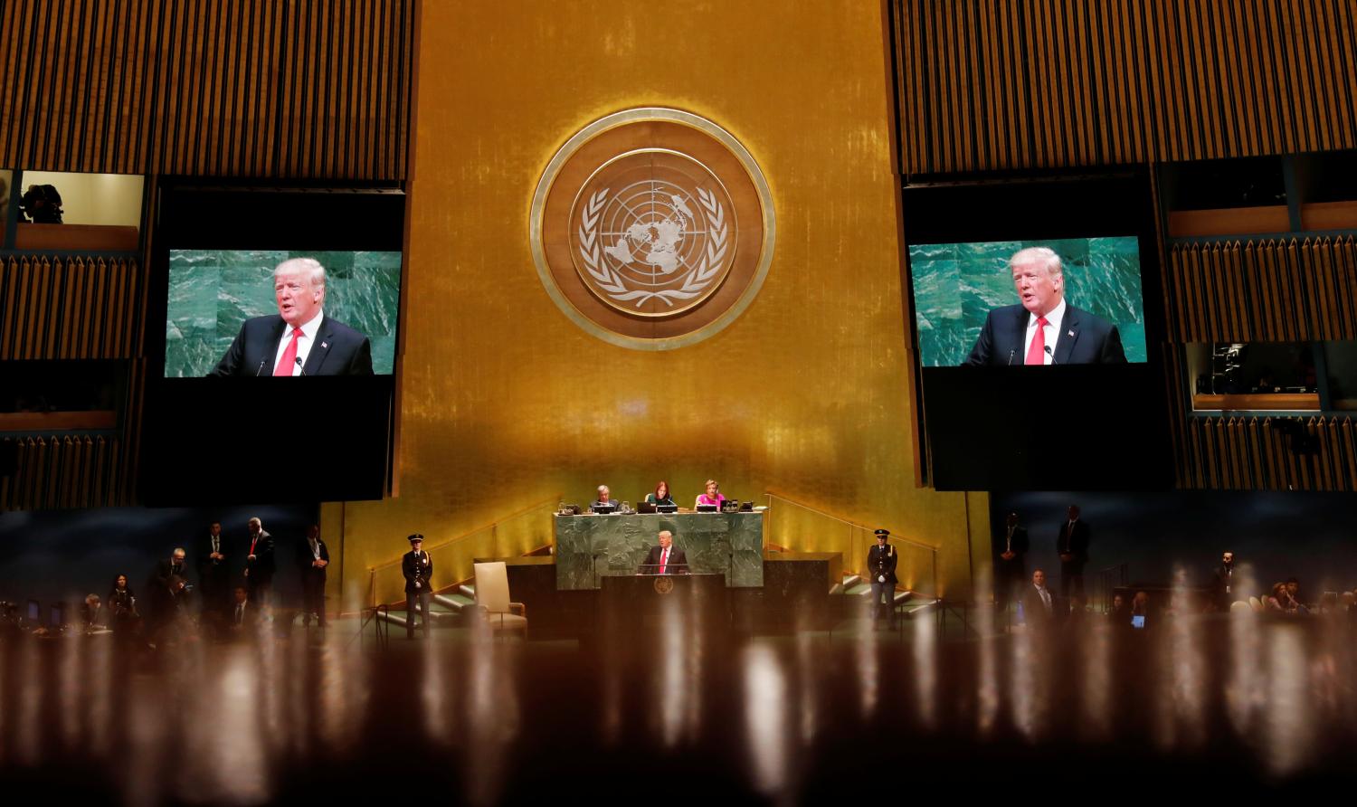 U.S. President Donald Trump addresses the 73rd session of the United Nations General Assembly at U.N. headquarters in New York, U.S., September 25, 2018. REUTERS/Carlos Barria - RC1C6B2D13E0