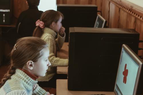 child at the computer