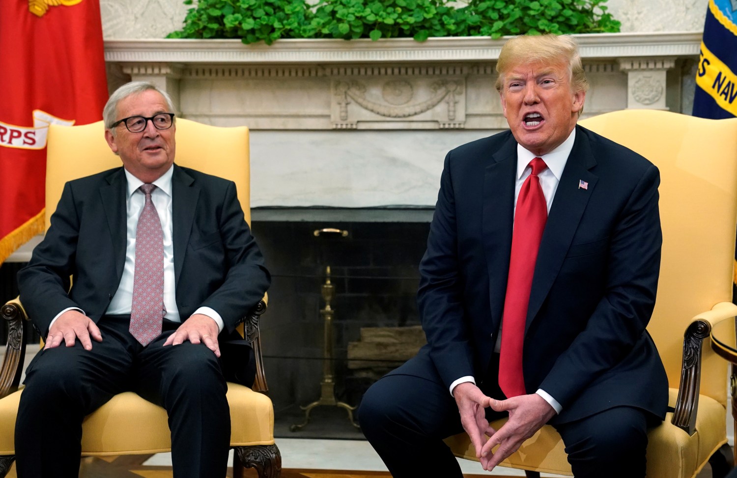 European Commission President Jean-Claude Juncker and U.S. President Donald Trump