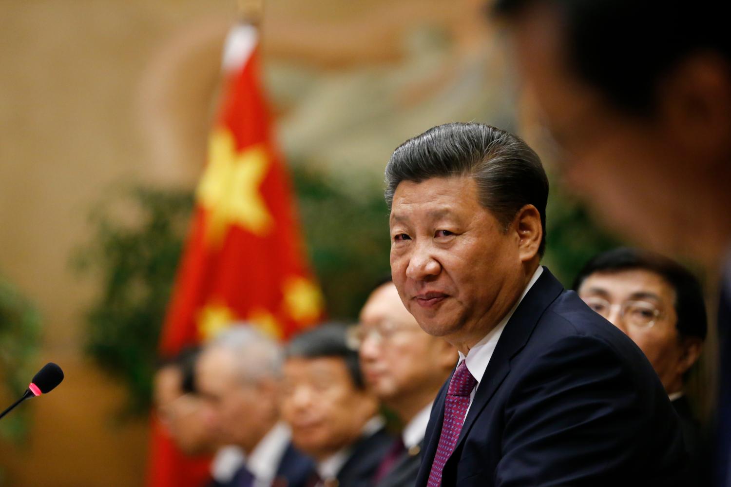 Chinese President Xi Jinping attends a meeting at the United Nations European headquarters in Geneva, Switzerland, January 18, 2017. REUTERS/Denis Balibouse - LR1ED1I1AAAB4