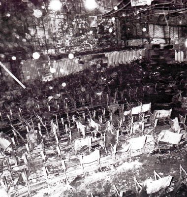 Inside the Cinema Rex theater in Abadan after the fire. / Wikimedia Commons