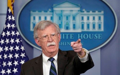 U.S. President Donald Trump's national security adviser John Bolton speaks during a press briefing at the White House in Washington, U.S., November 27, 2018.  REUTERS/Kevin Lamarque - RC16840F9D40