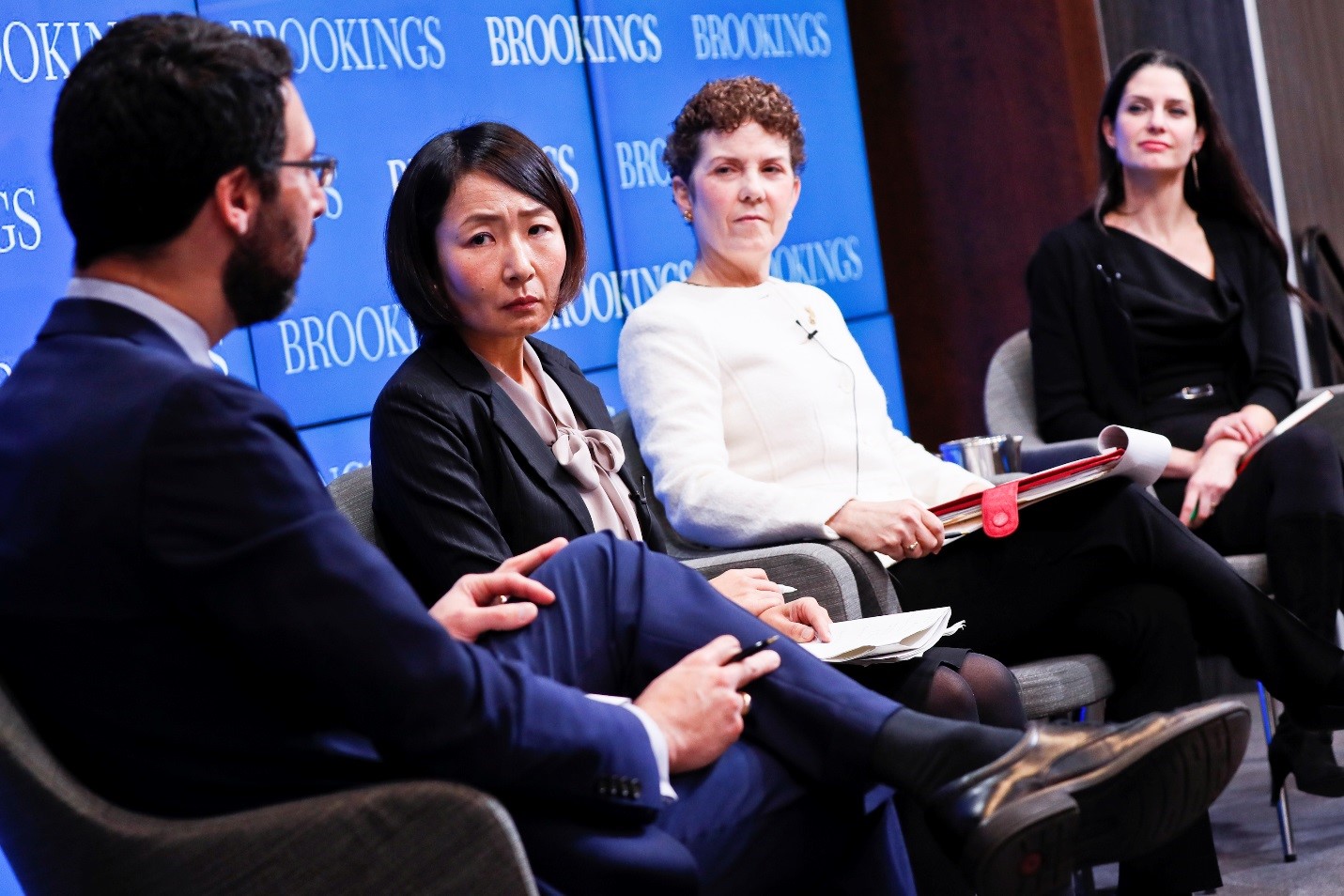 Panelists Joshua Geltzer, Mayuko Hori, Audrey Kurth Cronin, and Samm Sacks