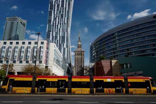 A tram rides through the centre of Warsaw, Poland September 26, 2018. Picture taken September 26, 2018. REUTERS/Kacper Pempel - RC1B11A78720