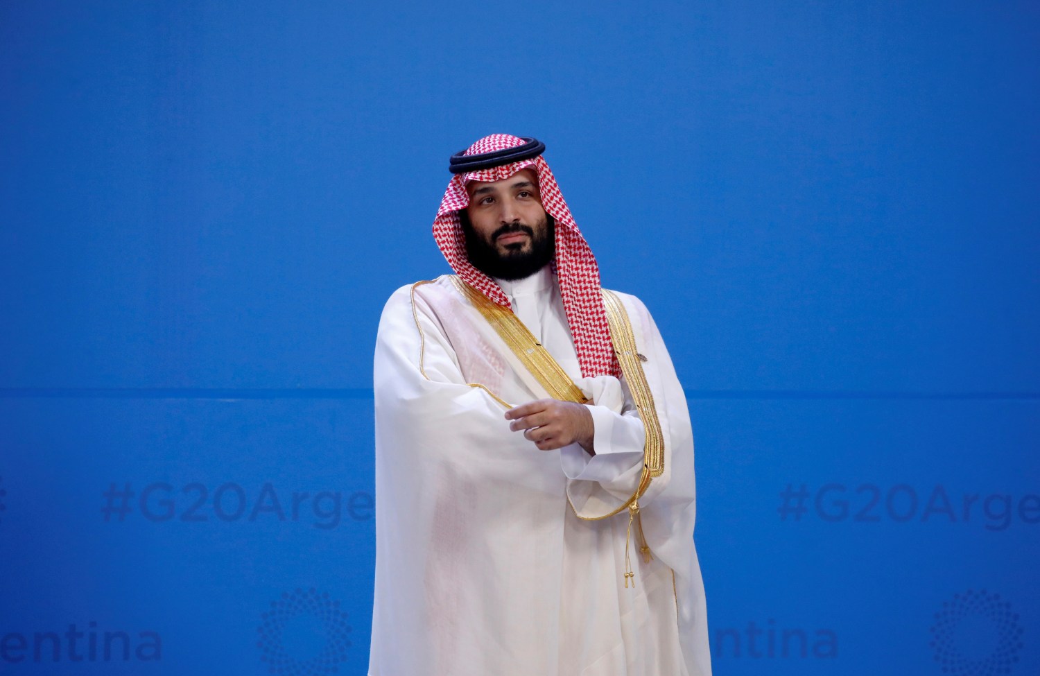 Saudi Arabia's Crown Prince Mohammed bin Salman waits for the family photo during the G20 summit in Buenos Aires, Argentina November 30, 2018. REUTERS/Andres Martinez Casares/Pool     TPX IMAGES OF THE DAY - RC149554C0C0
