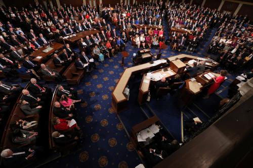 Speaker Nancy Pelosi (D-CA) addresses the U.S. House of Representatives during the start of the 116th Congress on Capitol Hill in Washington, U.S., January 3, 2019. REUTERS/Jonathan Ernst - RC1A13FFE820