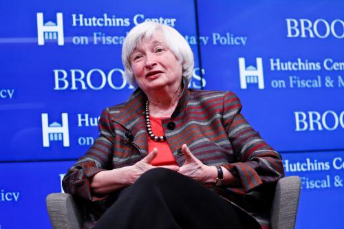 On Tuesday, February 27, Dr. Bernanke interviewed Dr. Yellen on her career, her time at the Fed, her observations about the current state of the economy and the challenges that confront us. Following their conversation, the two former Fed chairs took questions from the audience.