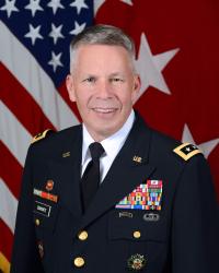 Lt. Gen. Todd Semonite, Chief of Engineers and the Commanding General of the U.S. Army Corp of Engineers, poses for a command portrait in the Army portrait studio at the Pentagon in Arlington, VA, May 4 2016.  (U.S. Army photo by Monica King/Released)