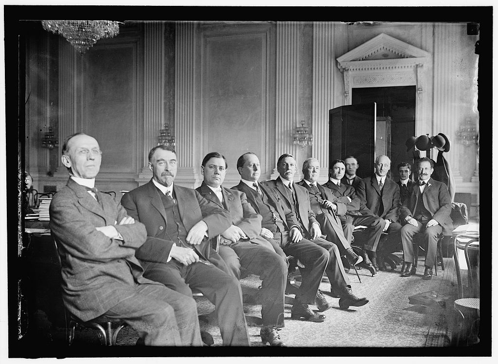 The Pujo Committee, pictured in 1912. [Credit: Library of Congress]