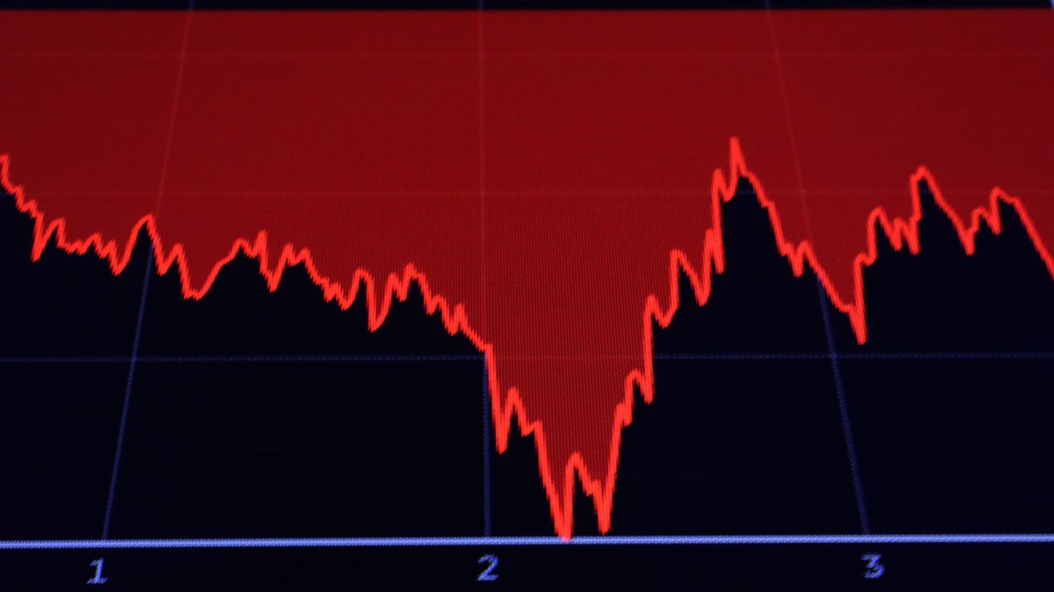 A screen displays a chart of the Dow Jones Industrial Average after the close of trading on the floor of the New York Stock Exchange (NYSE) in New York City, U.S., December 20, 2018. REUTERS/Brendan McDermid - RC1BF3A8FA20