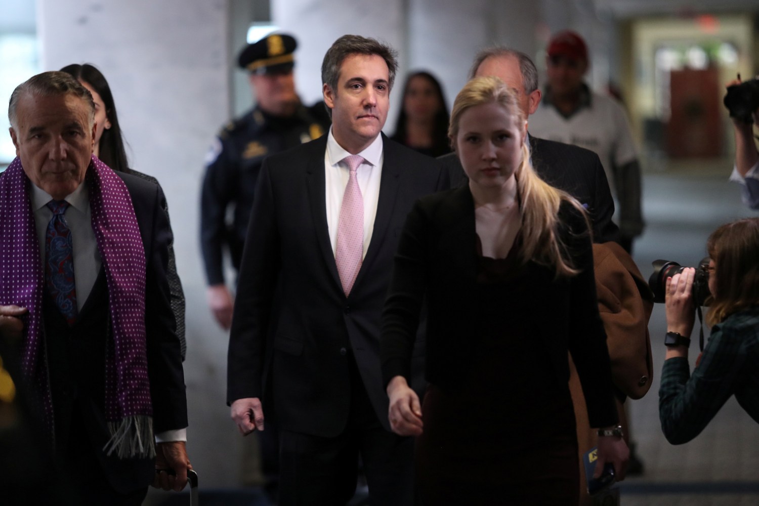 Former Trump personal attorney Michael Cohen arrives to testify behind closed doors before the Senate Intelligence Committee inside the Senate Hart Office Building on Capitol Hill in Washington, U.S., February 26, 2019. REUTERS/Jonathan Ernst - RC15AA862130
