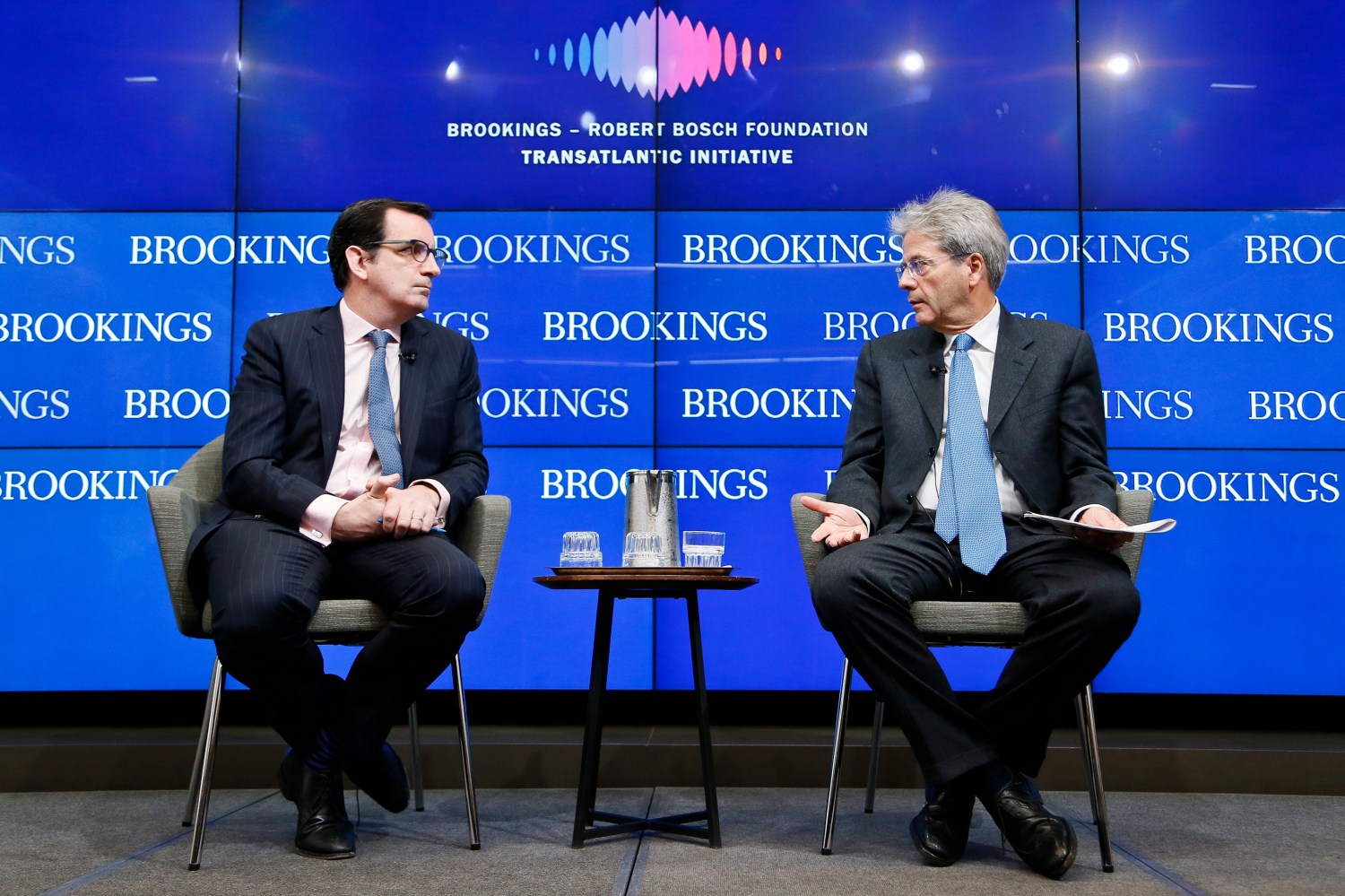 Paolo Gentiloni and Thomas Wright at Brookings.