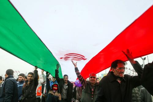 Iranian people gather during a ceremony to mark the 40th anniversary of the Islamic Revolution in Tehran, Iran February 11, 2019. Masoud Shahrestani/Tasnim News Agency/via REUTERS ATTENTION EDITORS - THIS PICTURE WAS PROVIDED BY A THIRD PARTY - RC1A72986C00