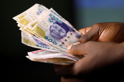 Nigerian naira banknotes are seen in this picture illustration, September 10, 2018. Picture taken September 10, 2018. REUTERS/Afolabi Sotunde/Illustration - RC15864538F0