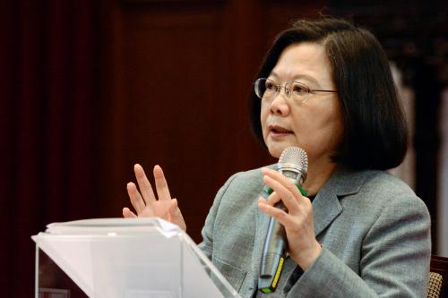 Taiwan's President Tsai Ing-wen speaks during a news conference in Taipei, Taiwan January 5, 2019. REUTERS/Fabian Hamacher - RC1D863F97B0