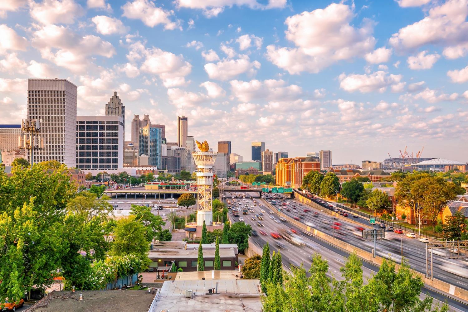 Traffic congestion in Atlanta, Ga,.