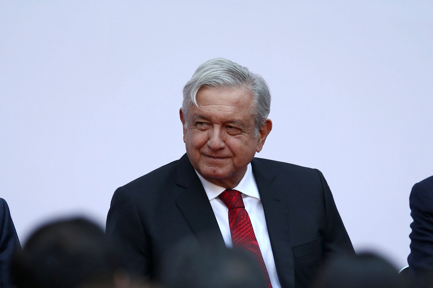 Mexico's President Andres Manuel Lopez Obrador looks on before a speech marking the first 100 days of his presidency at the National Palace in Mexico City, Mexico March 11, 2019. REUTERS/Edgard Garrido - RC183BA26AA0