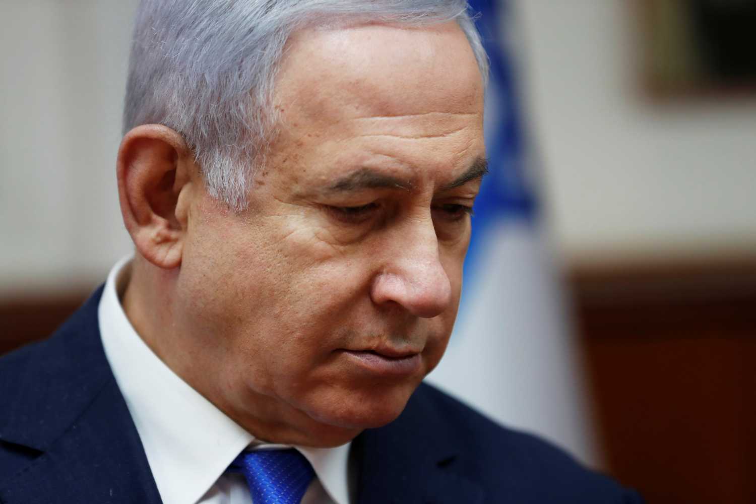 Israeli Prime Minister Benjamin Netanyahu attends the weekly cabinet meeting in Jerusalem March 3, 2019. REUTERS/Ronen Zvulun - RC11FB562270