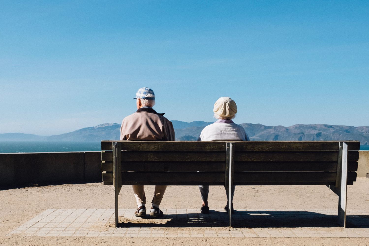 older couple looks out at the view