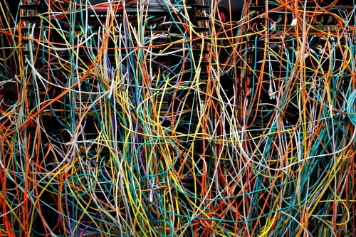 Wires are seen at the back of servers at the headquarters of network security provider Check Point Software Technologies Ltd in Tel Aviv, Israel August 14, 2016. Picture taken August 14, 2016. REUTERS/Baz Ratner - S1AETVTIXBAA