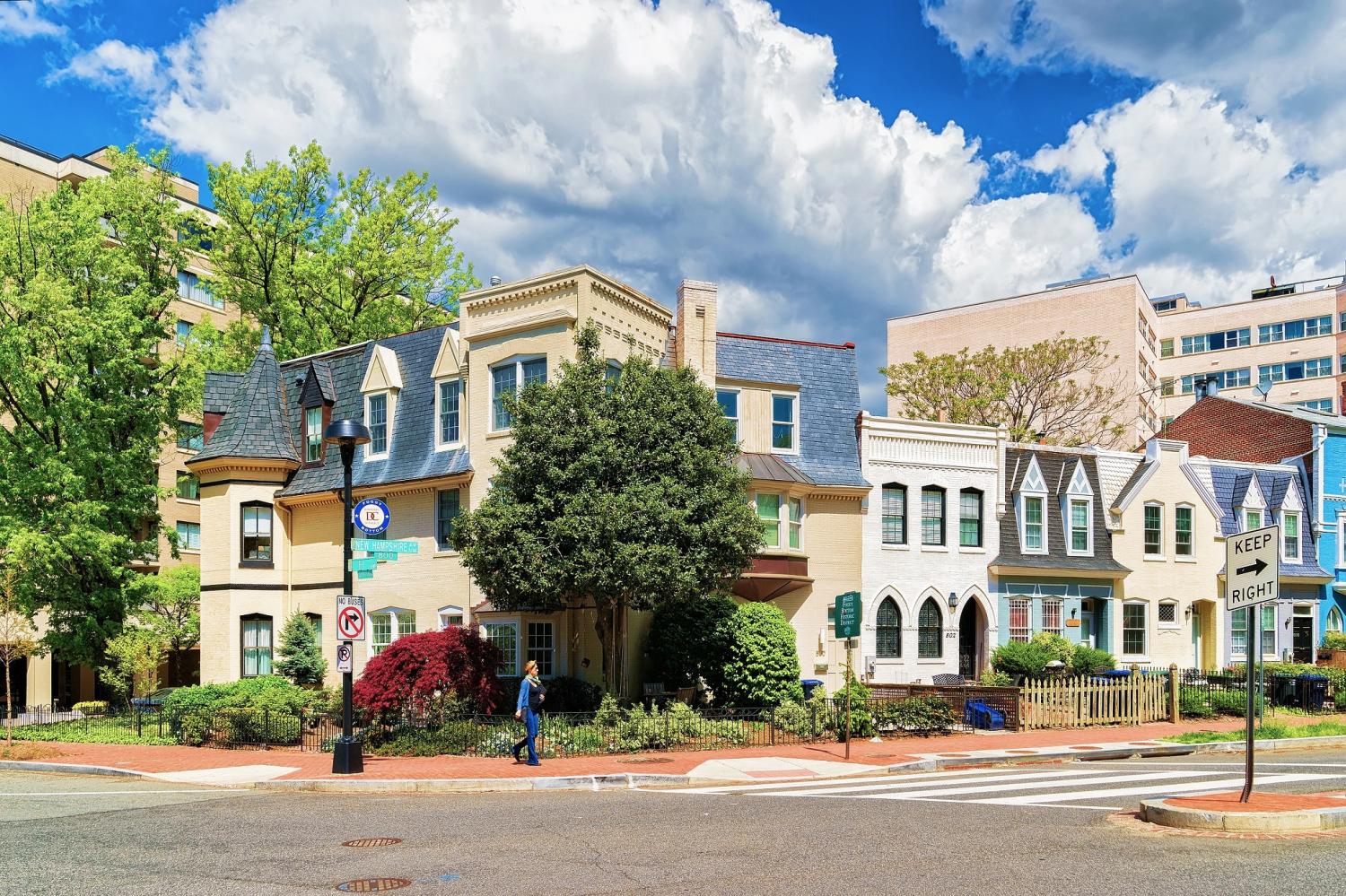 Residential neighborhood in Washington DC
