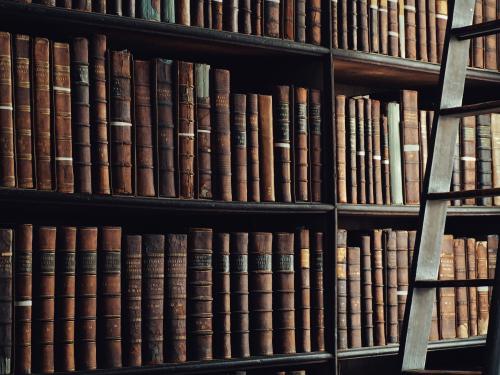 old books on a shelf