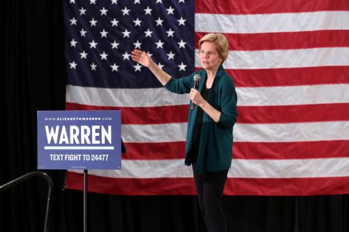Democratic 2020 U.S. presidential candidate and U.S. Senator Elizabeth Warren (D-MA) speaks to supporters in Memphis, Tennessee, U.S. March 17, 2019. REUTERS/Karen Pulfer Focht - RC1D993CBE70
