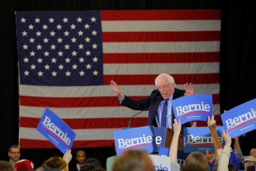 Democratic 2020 U.S. presidential candidate and U.S. Senator Bernie Sanders (I-VT) speaks at a campaign rally in Concord, New Hampshire, U.S., March 10, 2019.   REUTERS/Brian Snyder - RC17A4976E20